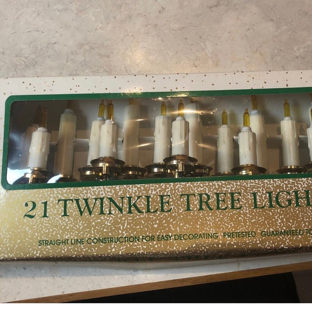 Vintage Kurt Adler 21ct Candle Twinkle Lights Santa’s World